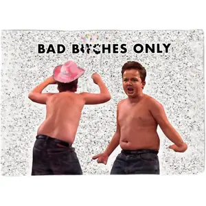 Gibby Bad Bitches Only Wall Tapestry - Smooth, Skin-Friendly, Soft, Colorful, High-Definition Print, Lightweight Home Decor for Teen Room, College Dorm, Cool Whimsical Aesthetic Room Decor