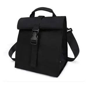 Insulated Lunch Bag for Men/Women/Kids, Roll top Reusable Lunch Box with Adjustable Shoulder Strap, Thermal Lunch Cooler Tote Container for Adults/Teens School Work Office Picnic