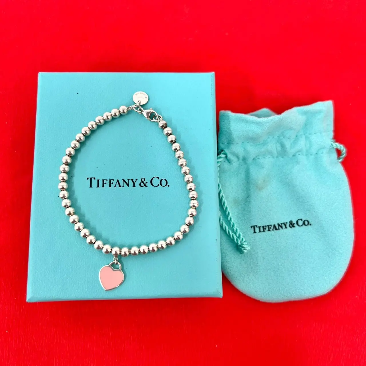 Pre-owned Tiffany & Co. Sterling Silver 925 (Ag925) Small Leather Goods Tiffany&Co. Return to Heart Tag 925 Bracelet