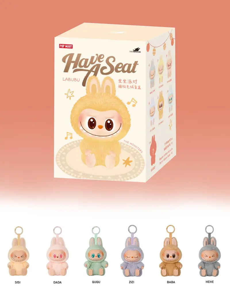 (Pick Your Color) Pop Mart Labubu The Monsters HAVE A SEAT Blindbox 1 Box Halloween Christmas Holiday Gift