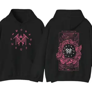 Retro Sleep Token Rose Hoodie & Sweatshirt & T-shirt, Unisex Oversized Rock Metal Band Pullover, Gothic Punk Emo Grunge Streetwear For Fans
