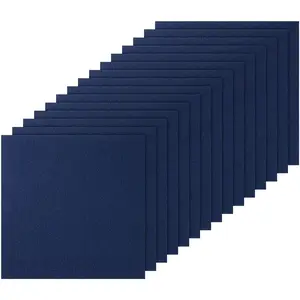VEVOR Carpet Tiles Peel and Stick,  , 24” x 24” Squares Self Adhesive Carpet Floor Tile, Soft Padded Carpet Tiles, Easy Install DIY for Bedroom Living Room Indoor Outdoor (15Tiles, Dark Blue)