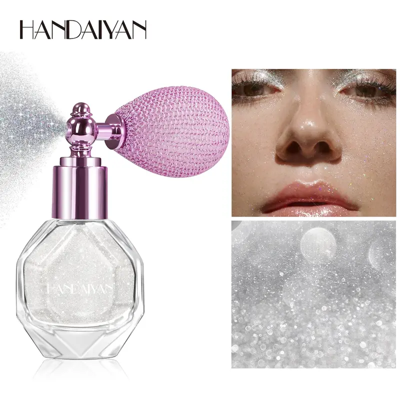 Handaiyan Highlighter Spray Bottle, Body Glitter Mist, High-Shine Airbag Sprayer, Glow Seeker Highlighter, Radiant Makeup Enhancer, Glowing Makeup, Beauty Essential, Radiance