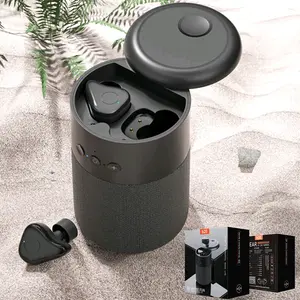 2 in 1 bluetooth speaker with earbuds Audio Smartphone Charging Portable Wireless Chargeable