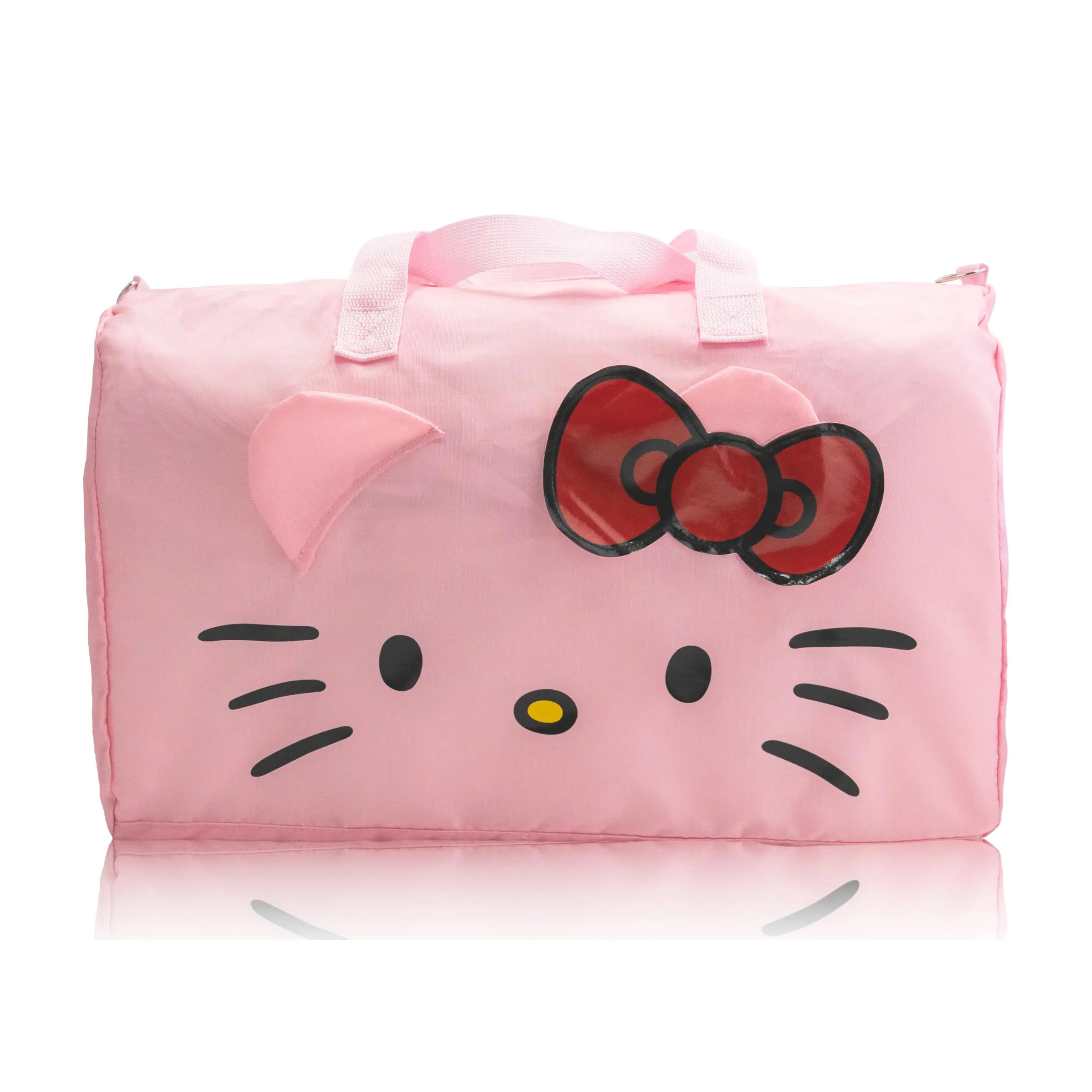 Fast Forward Stitch, Spiderman, Paw Patrol or Hello Kitty Duffle Bag | Lightweight Foldable Travel Duffel with Shoulder Strap & Luggage Sleeve
