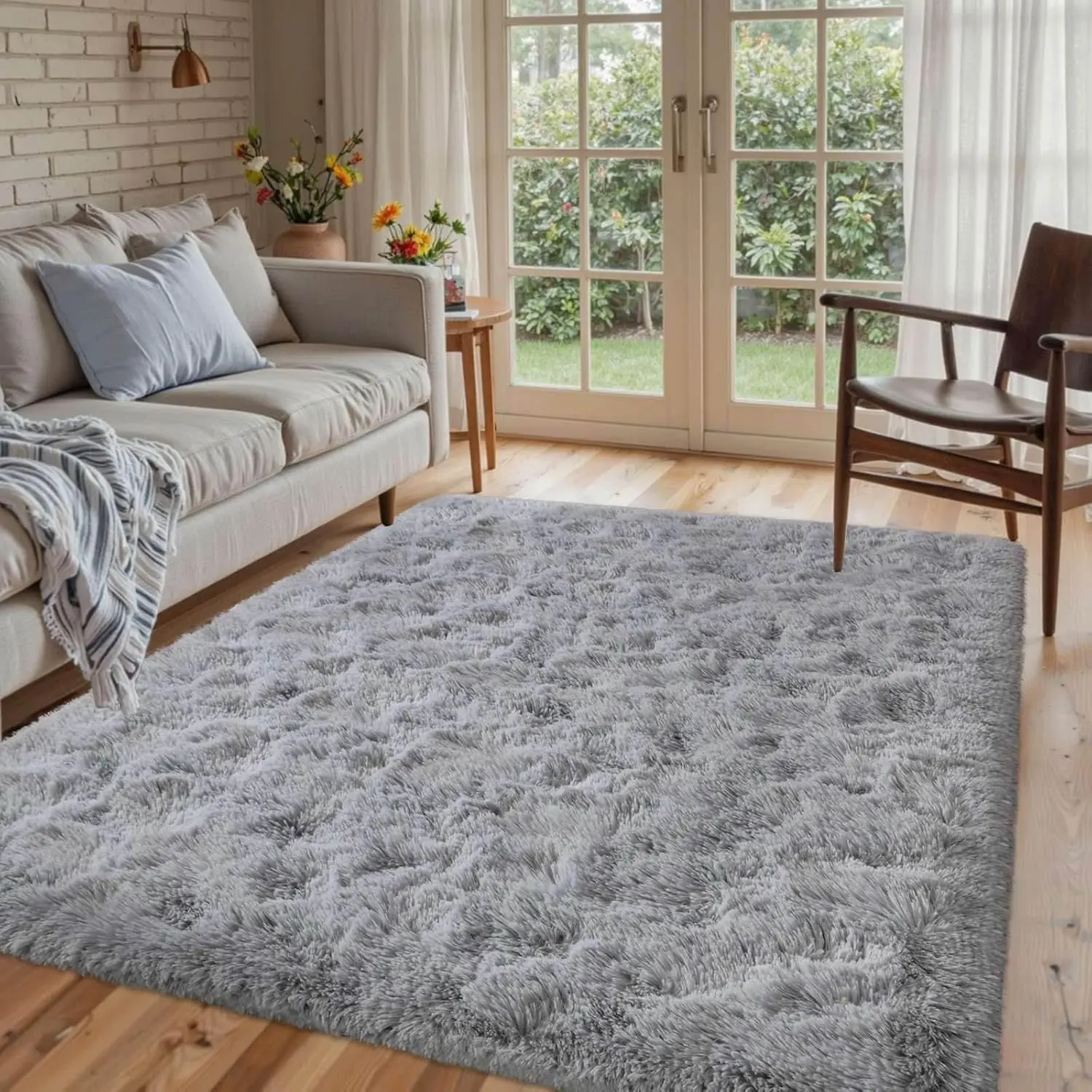 Large Size Plush Rugs Big Fluffy Area Rug Non-slip Soft Shaggy Carpet Mats for Living room Bedroom Nursery Home Decor Christmas gifts
