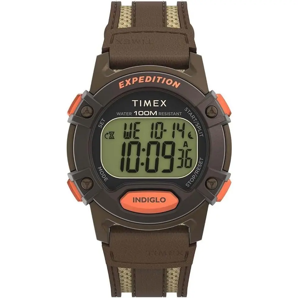Timex Expedition CAT 5 Digital Brown Mens Watch TW4B30400