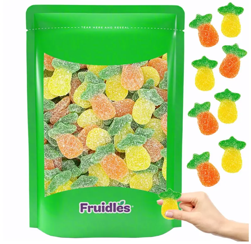 Fruidles Sour Pineapple Gummies Candy, Delicious Fruit Flavors Gummy (Half-Pound)