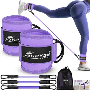 Ankle Resistance Bands, Ankle Bands for Working Out with Cuffs, Resistance Bands for Leg Butt Training Workout Equipment for Kickbacks Hip Gluteus Training, Ankle Strap with Exercise Bands，TikTokShopBlackFriday