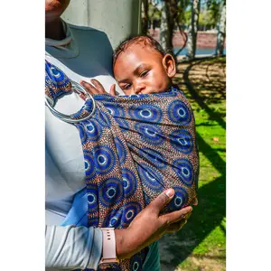 Blue and Yellow Ring Sling Carrier - Versatile Carry Option for Kids, Ideal for Outdoor Activities