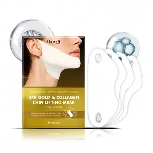 Collagen Retinol Hyaluronic Acid Neck & Chin Mask, 4 Counts/box Nourishing Neck & Chin Lifting Masks, Hydrating Moisturizing Daily Skin Care Product for Women & Girls, Body Care, Neck Mask Firming Products, Moisture