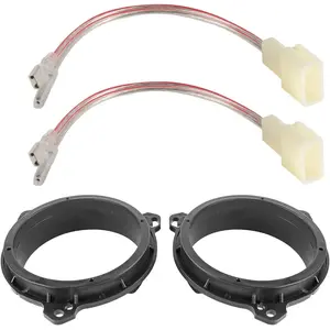 Door Speakers Adapter with Speaker Wiring Harness Fit for Select 1998-2015 Toyota 4 Runner/RAV4/ Corolla, Scion 2004-2014 Aftermarket Car 6.5 Inch Speaker Adapters Rings Kit
