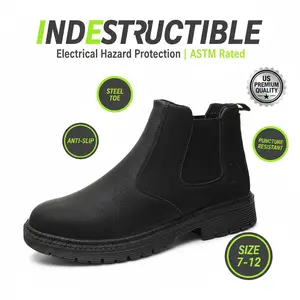Comfortable Waterproof Anti-slip Durable Outdoor Safety Shoes Splash-proof Smash-proof Puncture-proof Breathable Unisex Chef Work Shoe Solid Construction Sneakers