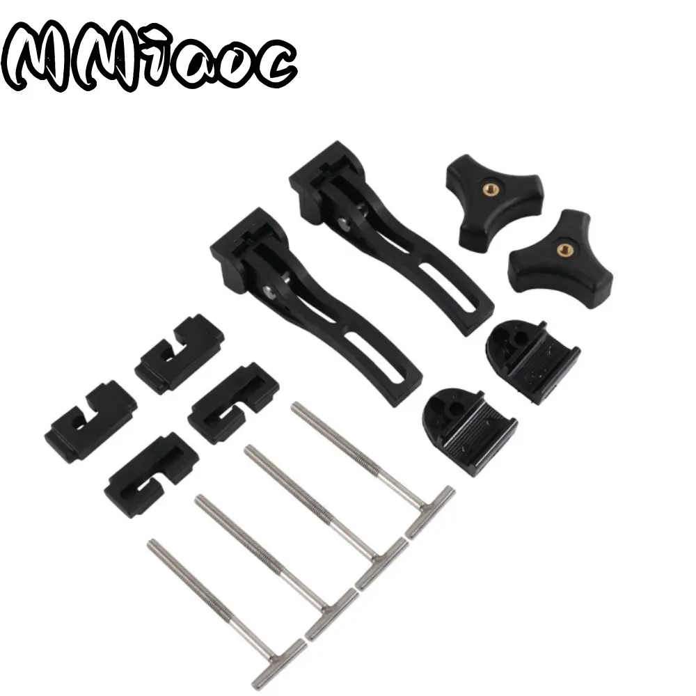 summerwins 14PCS Universal Aluminum Replacement & Accessory Kit for Hard Tri-fold-Quad-fold Truck Bed Cover, Includes 4x T-Bolt, Nut, Tonneau Cover Clamp, 2x Rear Clamp, Ensures Durability and Stability, Easy Installation