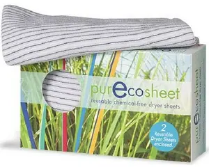 Purecosheet - Reusable Dryer Sheets | Cost effective (500+ loads), Chemical Free & Vegan Dryer Sheet | Safe For Infants & Allergy/Eczema Sufferers | Hypoallergenic | 2 Count