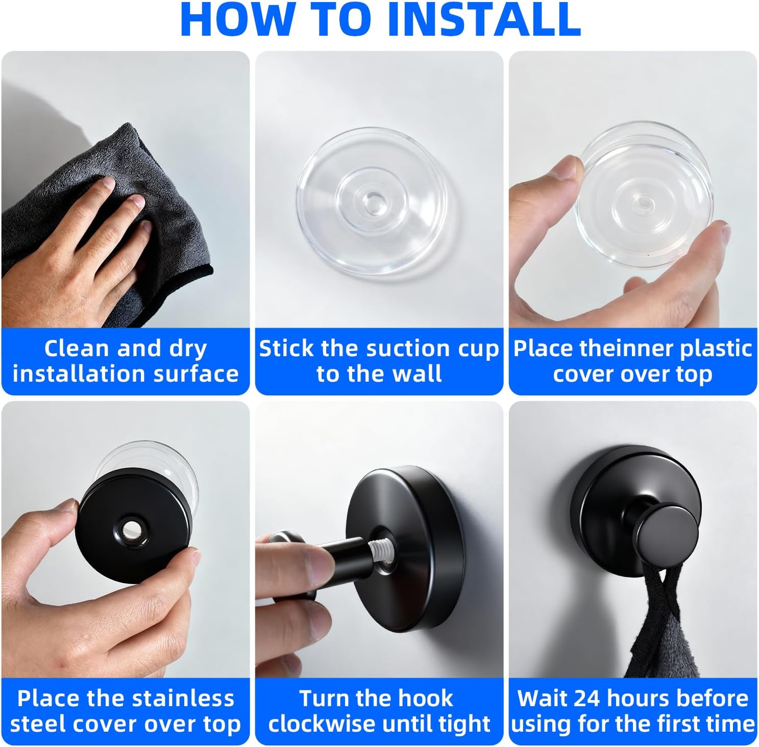 Suction Cup Hooks for Glass Window, Shower Hook for Inside Shower, Removable Towel Hooks for Bathroom Kitchen Wall Glass Door, Wreaths Loofah Suction Hook for Hanging, 2 Pack