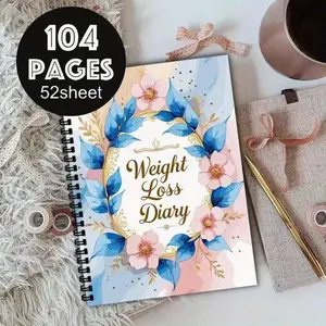 12 Week Weight Loss Planner, Daily Food & Workout Tracker, Spiral Notebook for Fitness Goals, Organize Your Health Journey Efficiently
