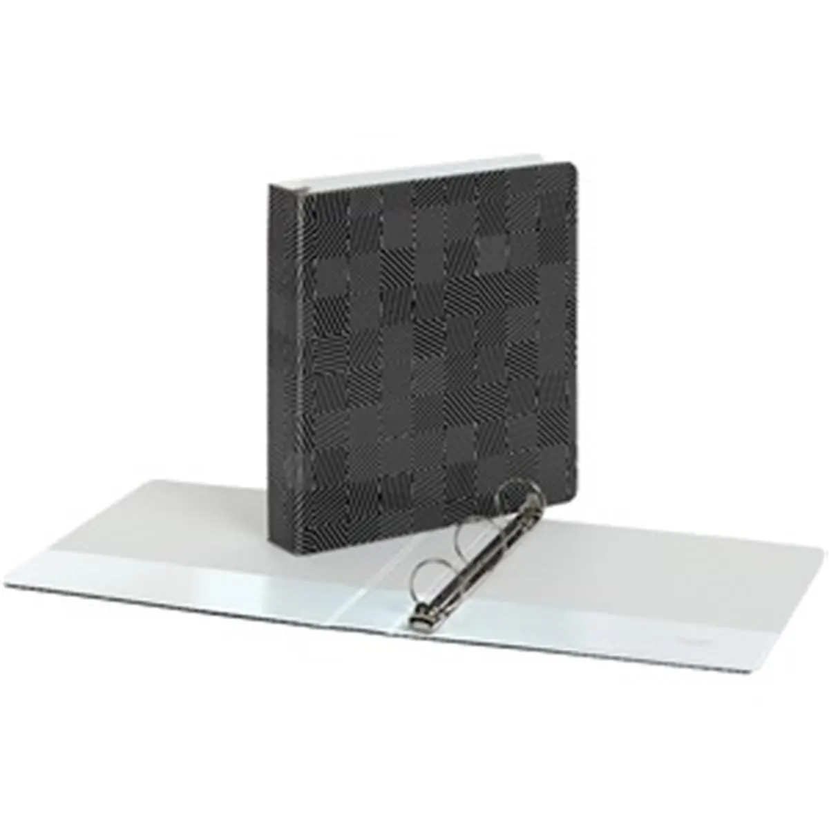212 MAIN Oxford Back-Mounted 3-Ring Document Binder, 1.5 in., Black, Bold Optical Print, Flat Page Hold, 2 Interior Pockets, Convenient Storage, Holds Up to 350 Pages, Office Stationery Supplies (3-Ring Binders for Office Use)