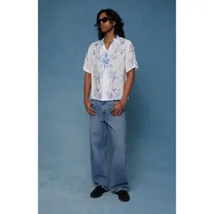 Pacsun Men's Dylan Baggy Jeans Textured Medium Blue