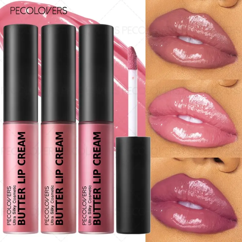 3PCS Long-Lasting Moisturizing Hydrating Mirror Effect Lip Glaze Lipgloss - Glossy, Non-Greasy & Long-Lasting Liquid Lipstick in Berry, Pink, Red Shades - Perfect Gift for Women