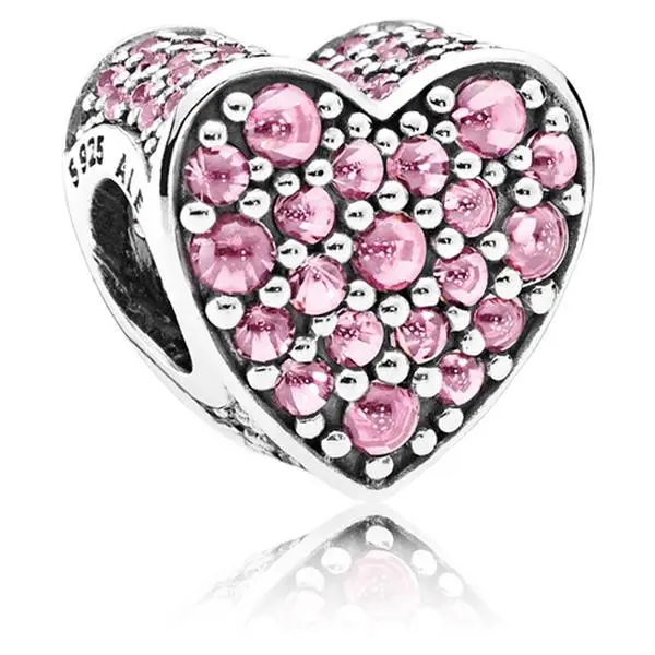 PANDORA Pink Dazzling Heart Charm - 792069PCZ PANDORA Pink Dazzling Heart Charm - 792069PCZ