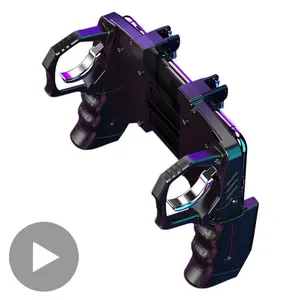 Universal Mobile Game Controller Joystick Gaming Trigger Compatible with PUBG Free Fire, Portable Phone Gamepad Handheld Gaming Pad for Android iPhone All Smartphones