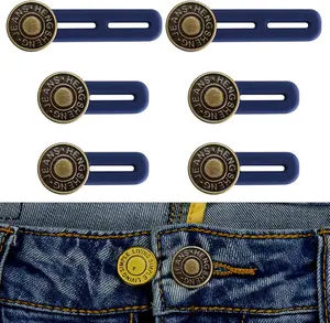 Jeans Button Extender - 6pcs Button Extender for Women Men - Limited Sale - Available in Blue & Brown