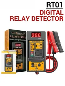 Automotive Relay Tester Tool - Automotive Tools with Alligator Clips, 11-25V Range, Digital Screen, LED Light for Universal Quick Car Repair & Battery Voltage Diagnostics