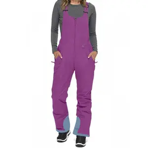 Women's & Unisex Thermal Bib Ski Pants Windproof Waterproof Outdoor Snow Pants with Thickened Cotton Lining Anti-Slip Design for Skiing & Winter Sports - Golf Attire