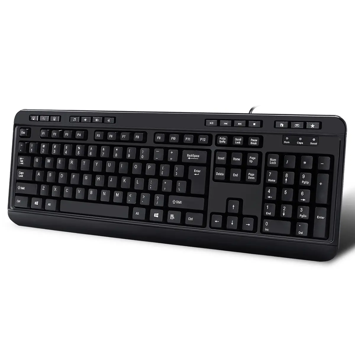 Adesso AKB-132HB Multimedia Desktop Keyboard with 3-Port USB Hub, Accessory Keyboards, Usb Hub Keyboards
