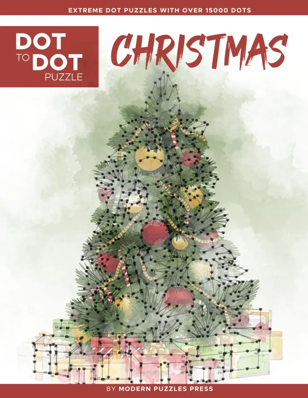 Christmas - Dot to Dot Puzzle (Extreme Dot Puzzles with over 15000 dots):Extreme Dot to Dot Books for Adults - Challenges to complete and color