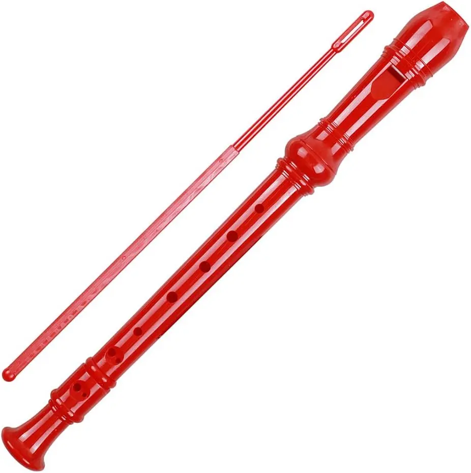 Soprano Recorder Descant Flauta Recorder 8 Hole ABS Clarinet  Style Treble flute C Key With Fingering Chart Instructions with Cleaning Rod Bag