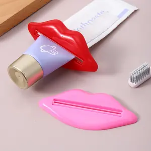Lips Shape Toothpaste Dispenser, 2/4/6 Counts Creative Toothpaste Squeezer, Bathroom Gadget Toothpaste Accessories, Bathroom Accessories, Funny Gift