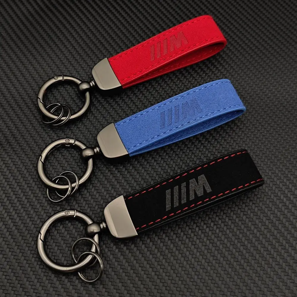 2025 Luxury Suede Leather Key Chain Ring Man Women Keyring Car Keychain For BMW M Sport E39 E46 X1 X2 X3 X4 X5 X6 X7 Accessories