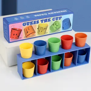 Creative Guessing Colors Cup Color Matching Cup Challenge Logical Thinking Training Multiplayer Game Educational Toys For Kids Shape Sorting Game