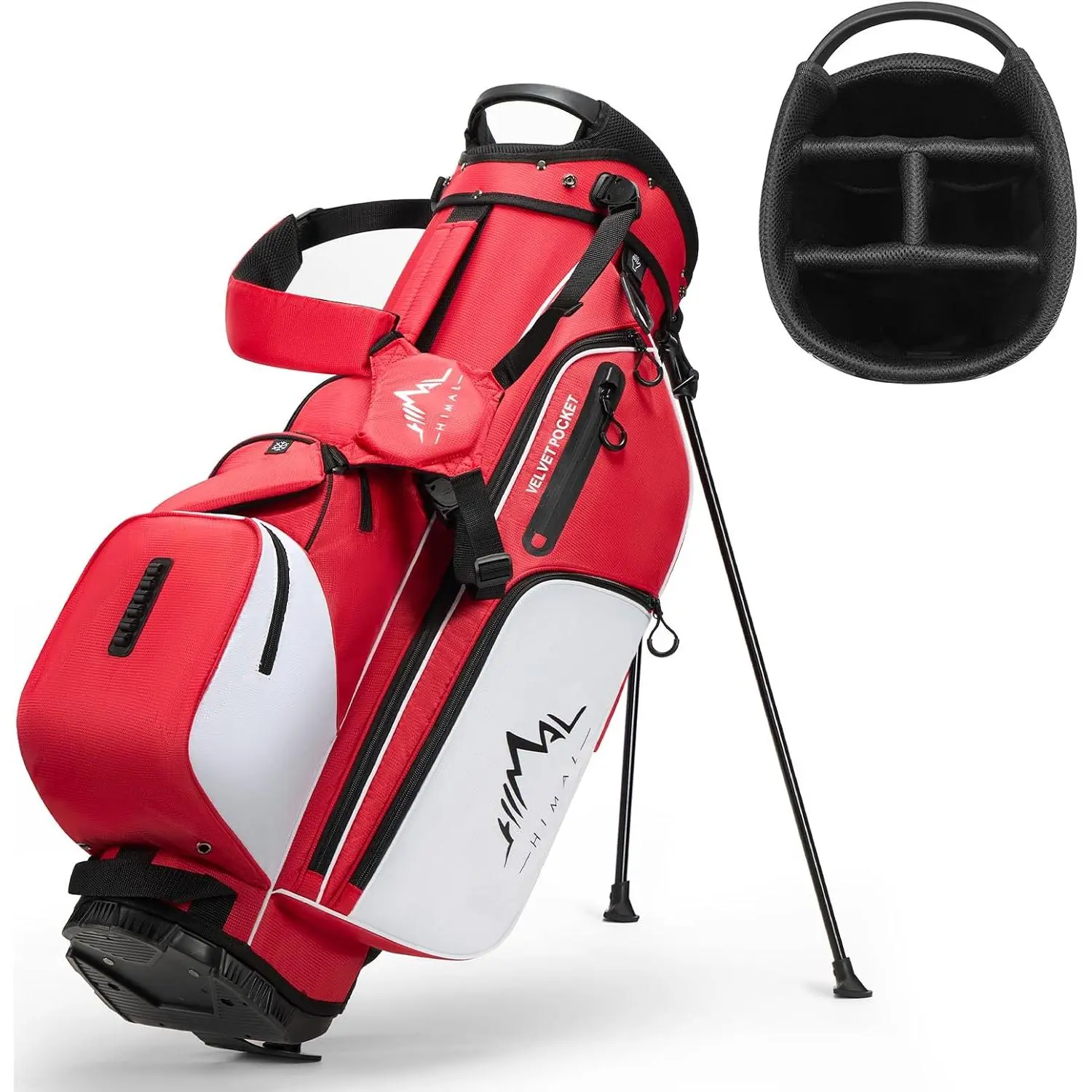UNIHIMAL 4-Way Stand Bag with Full-Length Divider, Lightweight Waterproof, Holds 4-8 Clubs & Golf Balls, Suitable for Men & Women, Golf Equipment, Essential Golf Accessory