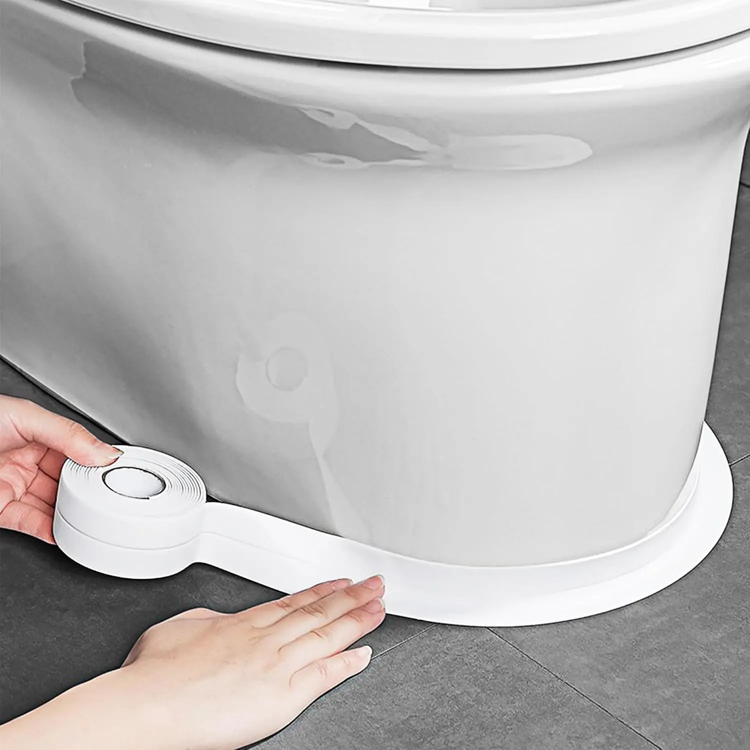 Self-Adhesive Strong Adhesion Waterproof Caulk Tape, Durable Sealing Strips for Bathroom, Toilet & Kitchen Countertops, Easy Application & Long-Lasting