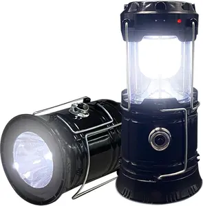 Solar Camping Lantern 4/8-Pack - Rechargeable LED Lights, Magnetic Base & Foldable Hanging Hook- Collapsible Lamp Battery Powered Perfect for Power Outages, Hiking, Campsites, Emergencies