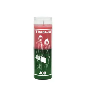 Job Pink/Green 7 Day Candle - Veladora De Trabajo de 7 Dias