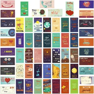 60 Pack Romantic Lunch Box Love Notes for Him, Her, Husband, Wife, Mini Inspirational Note Cards (2 x 3.5 In)