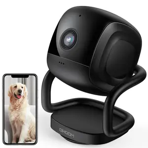 Home Security & Pet Camera with 1080P HD video-2.4Ghz WiFi Indoor Camera 180° AI Motion Detection, Works w/ Alexa, 2 Way Audio,  24/7 Cloud/SD Card Storage Light Compact Monitor for Baby/Pet/Nanny/Dog (Black)