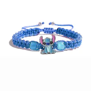 Disney Stitch Bracelet Blue Cord with Stitch Charm for Kids Perfect for Little Fans and Disney Enthusiasts Charming Accessory for Kids