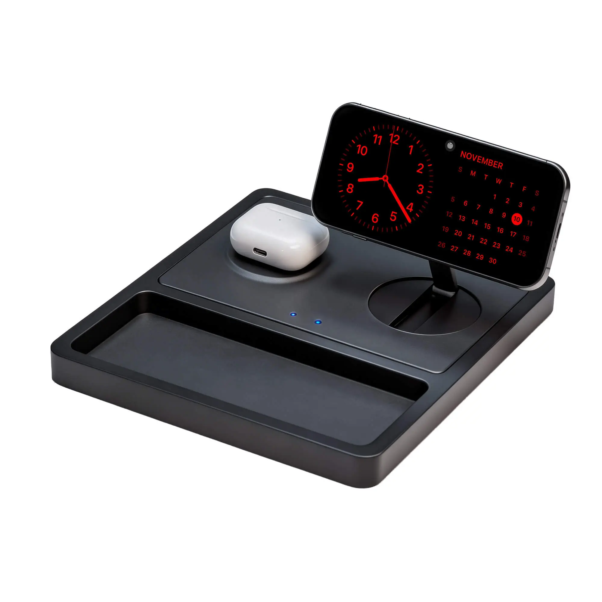 DUO TRAY - Qi2 Magnetic Wireless Charging Dock - Black