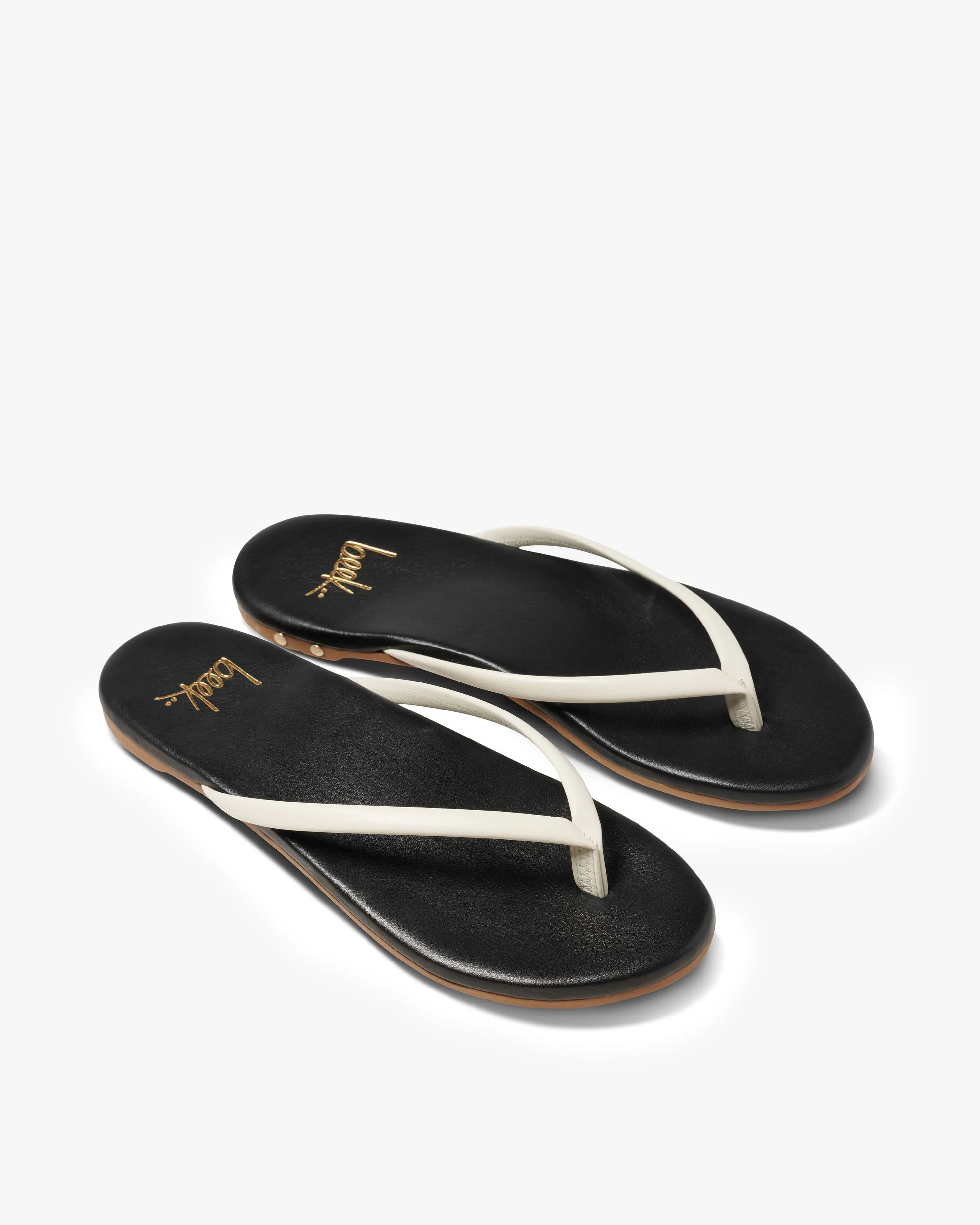 beek SUNBEAM Vanilla/Black Solid Leather Sandals - Open Toe, Slip-On Style, All Seasons, Soft Leather Upper, Memory Foam Comfort Insole, Molded Arch Support, Durable Rubber Outsole, Women's Casual Dress Sandals