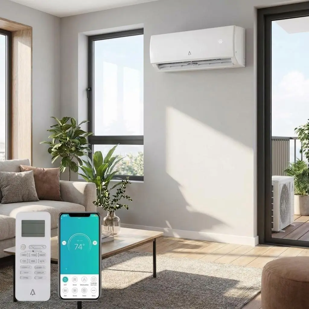 Garvee High-Efficiency 12,000 BTU Mini Split Central Air Conditioner & Heat Pump – 21 SEER2 Inverter, Ductless AC/Heating, WiFi & Alexa Enabled, R32 Eco Refrigerant, Quiet 7-in-1 Modes, 115V/230V, for Rooms up to 750 Sq.ft