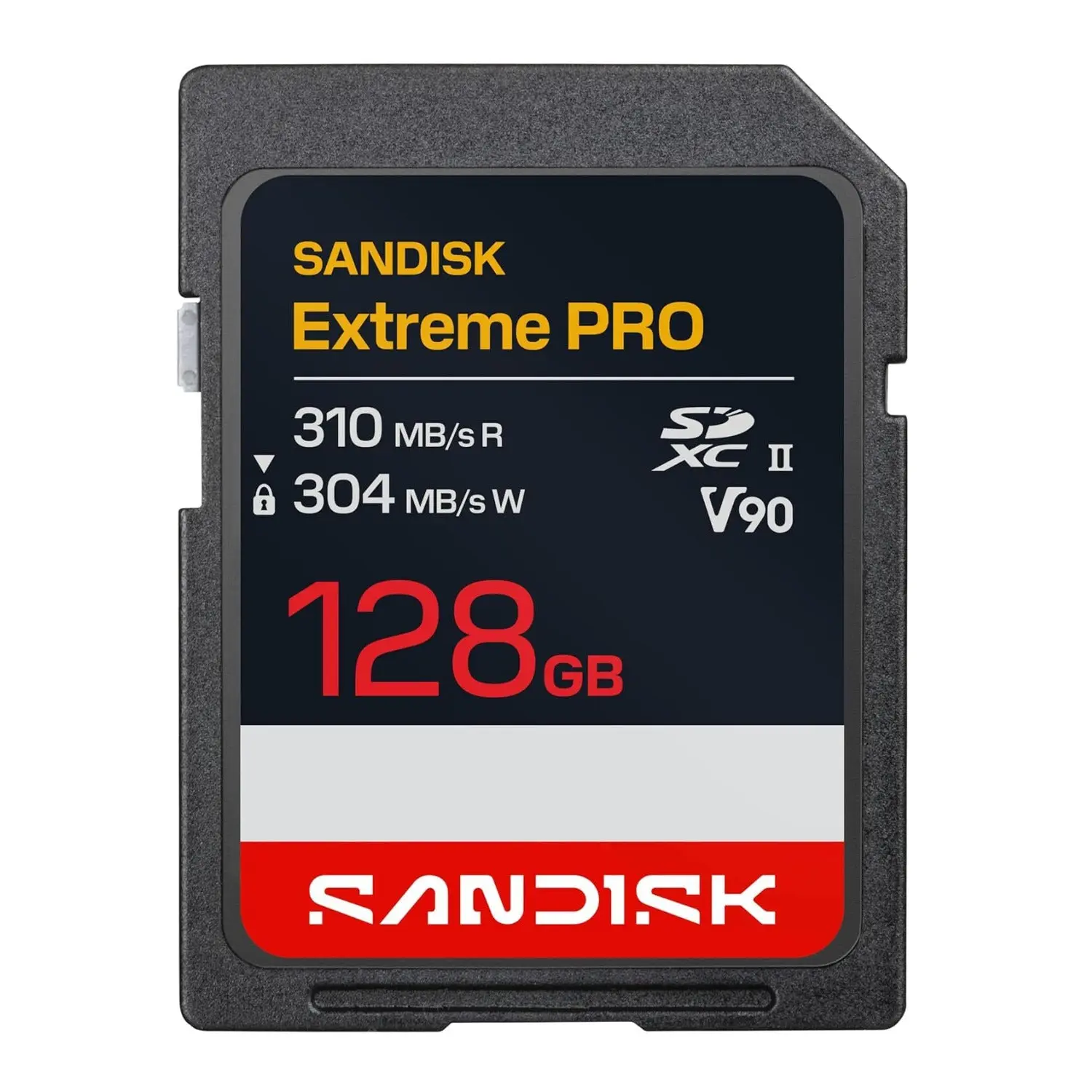 SanDisk 128GB Extreme PRO UHS-II V90 SDXC Memory Card for Creators, with Cinema-Quality Video, High-Bitrate Recording Requirements Support, Durable Design, IP68 Water and Dust Resistant