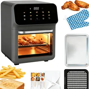 12-In-1 Large Capacity, Smart Air Fryer Oven, 12-Quart Air Fryer, 12 One-Touch Preset Functions, Smart Cooking Programs, 2 Baking Tray Additions, View Window, Interior Lighting, Adjustable Time & Temperature for Mother'S Day Gift