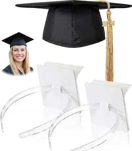 2 Pack Graduation Cap Headband for Thick Hair, Secure Anti-Slip Hair Band Holder for Graduation Caps, Graduation Hat Accessories & Gifts for Graduates, Students and Women