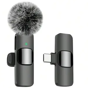 Wireless Lavalier Microphone for iPhone iPad, Typec Lapel Mics, Plug-Play 2.4g, Ultra-Low Delay, Noise Reduction, Video Recording, Podcast, Vlog