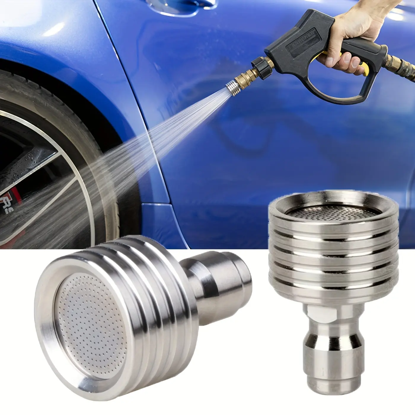 High-Pressure Car Wash Water Gun, 1/4 Quick-Connect Spray Nozzle for Car Washing, Garden Use